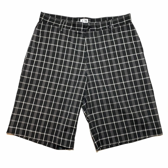 adidas Other - Adidas Golf Shorts Size 32 Black Plaid 11" Inseam